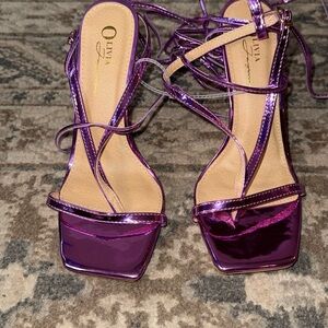 Purple Strappy Sandals